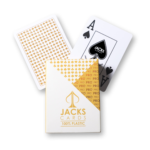 JACKS PRO Plastic Playing Cards - Gold - 1 Deck