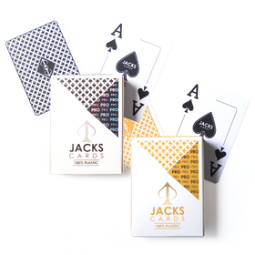 JACKS PRO Playing Cards - Black / Gold (2 Decks)