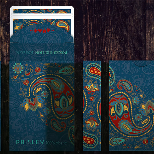 Paisley Poker Blue Playing Cards