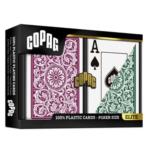 COPAG 1546 Elite Green/Burgundy Jumbo Playing Cards