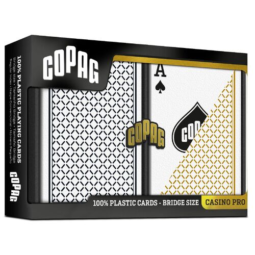 COPAG Casino Pro Black/Gold Bridge Playing Cards