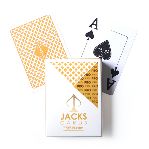 JACKS PRO Plastic Playing Cards - Gold - 1 Deck